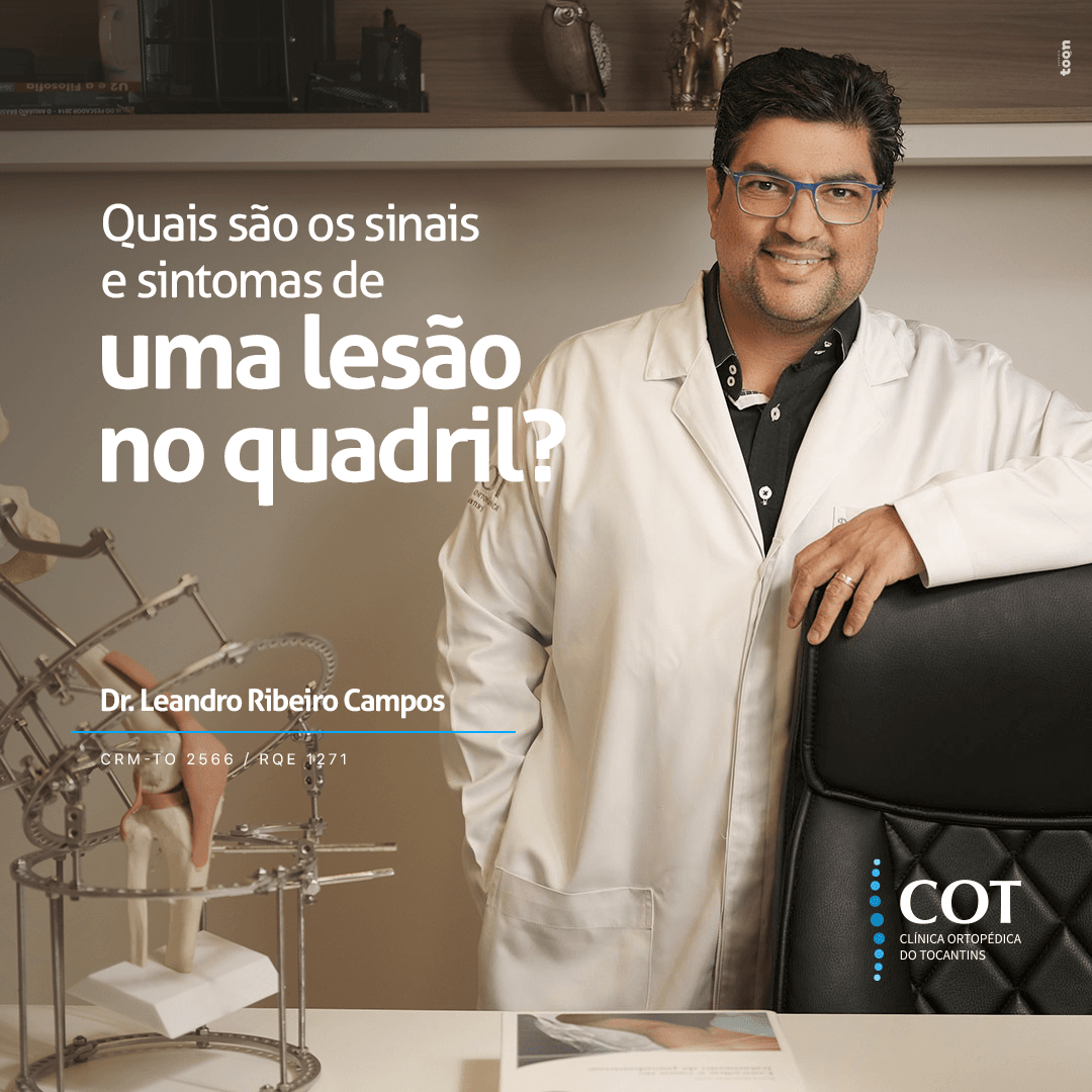 Quais são os sinais e sintomas de uma lesão no quadril?